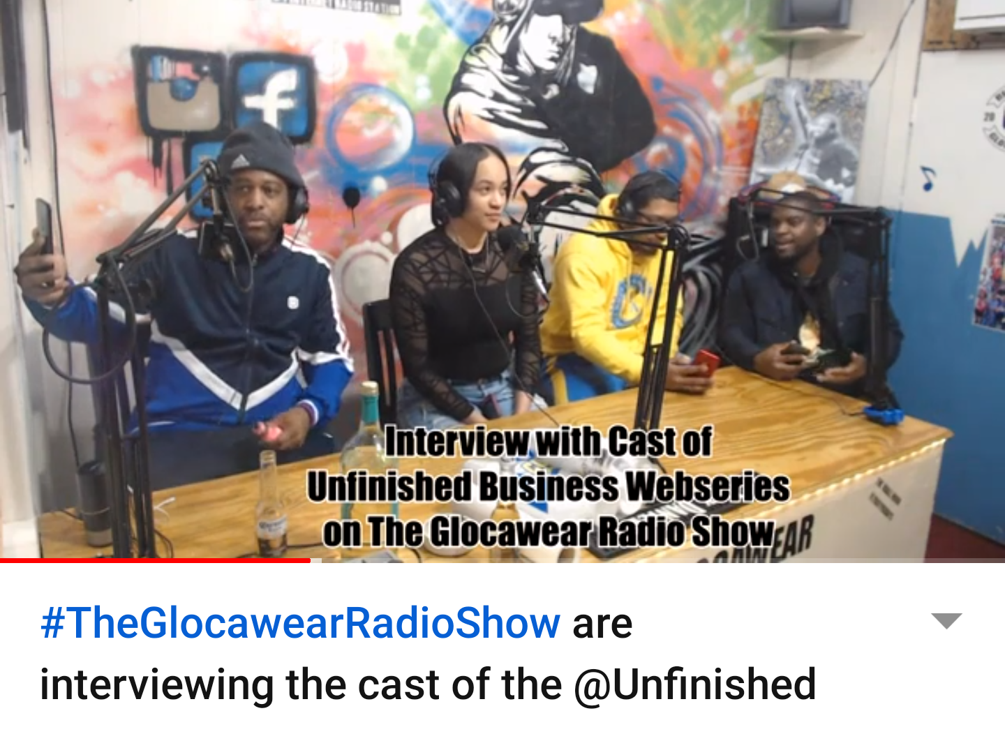 The Glocawear Radio Show are interviewing the cast of the @Unfinished_Business_Webseries