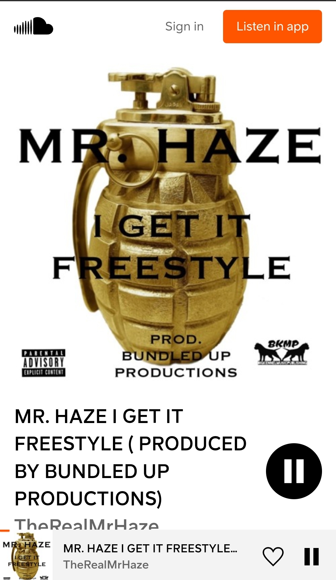 MR. HAZE I GET IT FREESTYLE ( PRODUCED BY BUNDLED UP PRODUCTIONS)